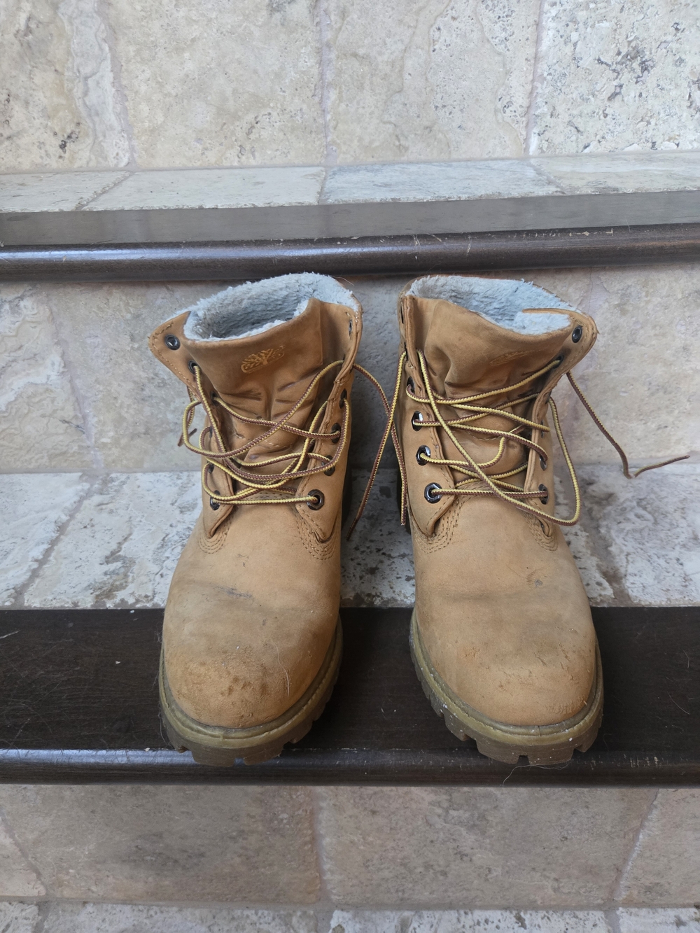 Timberland Men's 8R Wheat Nubuck Fleece Lined Winter Boots